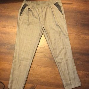 Gray Plaid Gold Hawk slim fit pants